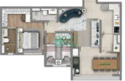 Apartamento com 2 dormitórios à venda, 67 m² por r$ 977.600,00 - vila santa eulalia - são paulo/sp