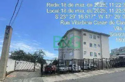 Apartamento com 2 dormitórios à venda, 49 m² por r$ 117.006,89 - terra vermelha - sorocaba/sp