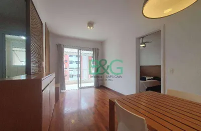 Apartamento com 1 dormitório para alugar, 47 m² por r$ 5.840/mês - brooklin - são paulo/sp