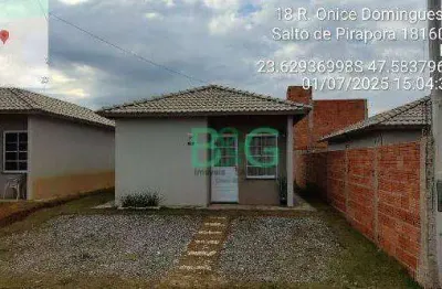 Casa com 2 dormitórios à venda, 45 m² por r$ 122.341 - pacaembu bandeiras - salto de pirapora/sp
