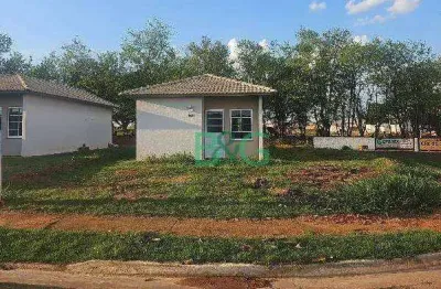 Casa com 2 dormitórios à venda, 43 m² por r$ 120.882 - parque residencial edson baffi - são josé do rio preto/sp