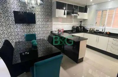 Sobrado com 3 dormitórios à venda, 130 m² por r$ 630.000 - jardim santo antônio - santo andré/sp