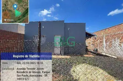 Casa com 3 dormitórios à venda, 60 m² por r$ 123.000 - 1° distrito industrial (albert geoges karam) - araraquara/sp