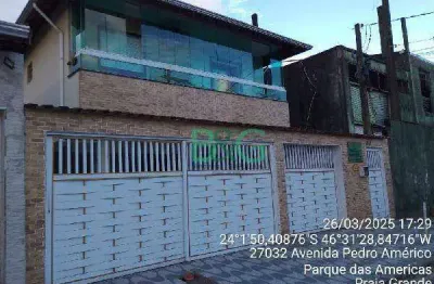 Casa com 2 dormitórios à venda, 41 m² por r$ 238.821,54 - samambaia - praia grande/sp