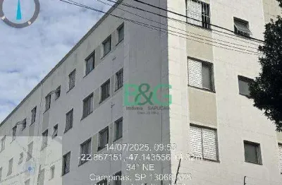 Apartamento com 2 dormitórios à venda, 45 m² por r$ 165.320 - parque das constelações - campinas/sp