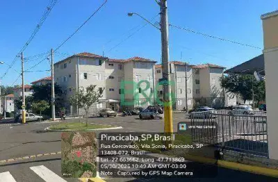 Apartamento com 2 dormitórios à venda, 47 m² por r$ 85.579 - vila sônia - piracicaba/sp