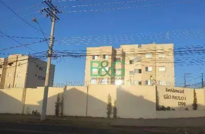 Apartamento com 2 dormitórios à venda, 44 m² por r$ 95.790 - chácaras são paulo - franca/sp