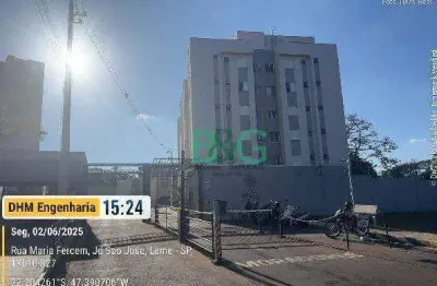 Apartamento com 2 dormitórios à venda, 52 m² por r$ 182.619 - jardim do sol - leme/sp