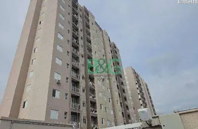 Apartamento com 2 dormitórios à venda, 47 m² por r$ 153.076,13 - chácara antonieta - limeira/sp