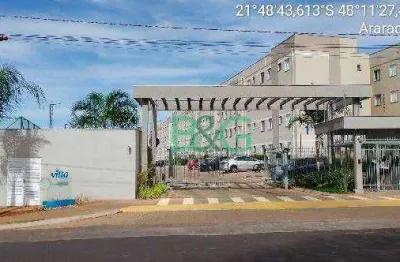 Apartamento com 2 dormitórios à venda, 43 m² por r$ 137.284 - campos ville - araraquara/sp