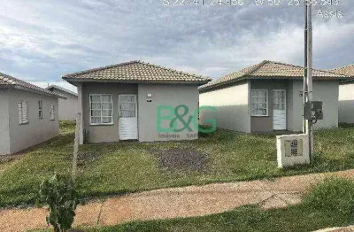 Casa com 2 dormitórios à venda, 43 m² por r$ 104.889 - conjunto habitacional assis iv - assis/sp
