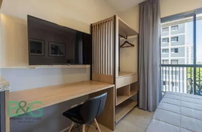 Studio com 1 dormitório para alugar, 22 m² por r$ 3.465,00/mês - jardim das acácias - são paulo/sp