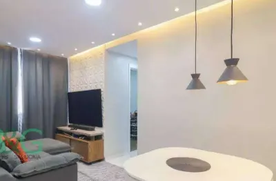 Apartamento com 2 dormitórios à venda, 45 m² por r$ 398. - jardim monte alegre - taboão da serra/sp