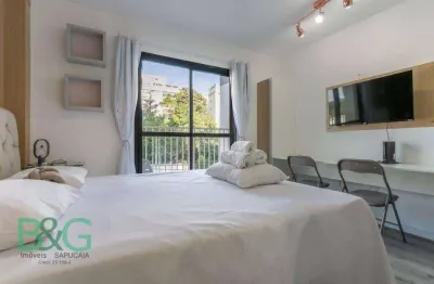 Studio com 1 dormitório, 26 m² - venda por r$ 350.000 ou aluguel por r$ 2.932/mês - santo amaro - são paulo/sp