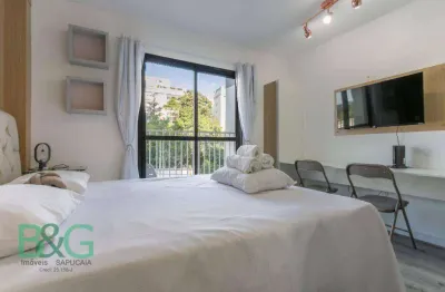 Studio com 1 dormitório, 26 m² - venda por r$ 350.000 ou aluguel por r$ 2.932/mês - santo amaro - são paulo/sp