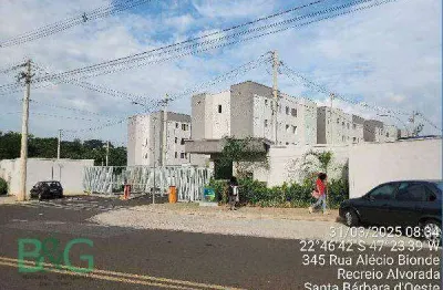 Apartamento com 2 dormitórios à venda, 42 m² por r$ 150.130 - recreio alvorada - santa bárbara d'oeste/sp