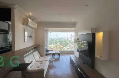 Apartamento com 1 dormitório, 49 m² - venda por r$ 790.000,00 ou aluguel por r$ 6.204,00/mês - campo belo - são paulo/sp