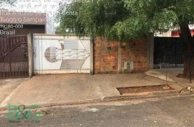 Casa com 2 dormitórios à venda, 43 m² por r$ 91.185 - jardim paulista - teodoro sampaio/sp