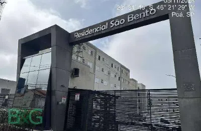 Apartamento com 2 dormitórios à venda, 44 m² por r$ 219.709 - vila perracini - poá/sp