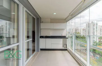 Apartamento com 1 dormitório para alugar, 45 m² por r$ 5.420/mês - cidade monções - são paulo/sp