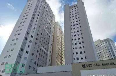 Apartamento com 2 dormitórios à venda, 39 m² por r$ 203.537 - guaianazes - são paulo/sp