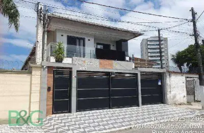 Casa com 2 dormitórios à venda, 48 m² por r$ 325.271 - vilamar - praia grande/sp