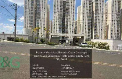 Apartamento com 2 dormitórios à venda, 55 m² por r$ 211.407 - jardim são sebastião - hortolândia/sp