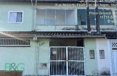 Casa com 2 dormitórios à venda, 54 m² por r$ 156.000 - jardim real - praia grande/sp