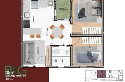 Apartamento com 2 dormitórios à venda, 40 m² por R$ 285.000,00 - Alto da Mooca - São Paulo/SP