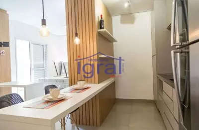 Studio mobiliado com 1 dormitório para alugar, 32 m² por r$ 3.250/mês - vila monte alegre - são paul
