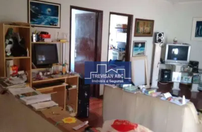 Sobrado à venda na vila valparaíso/ santo andré - 2 dorms,  5 vagas e edícula, 155m²