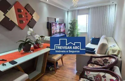 Apartamento com 2 dormitórios à venda, 51 m² - parque das nações - santo andré/sp