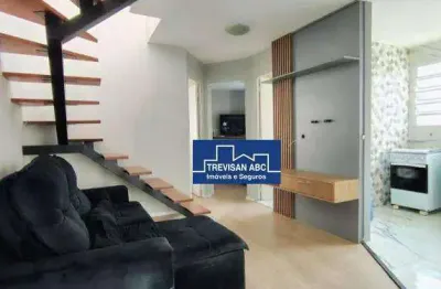 Cobertura com 2 dormitórios para alugar, 88 m² - nova petrópolis - são bernardo do campo/sp