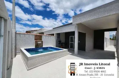 Casa térrea para venda em itanhaém, gaivota, 3 dormitórios, 1 suíte, 2 banheiros, 2 vagas