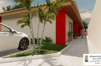 Casa térrea para venda em itanhaém, cibratel ii, 2 dormitórios, 1 banheiro, 1 vaga