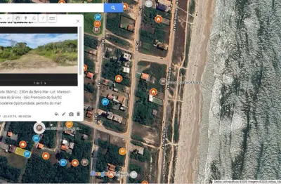 Terreno à venda na av claudiomiro vizoto, 779, praia do ervino, são francisco do sul por r$ 150.000