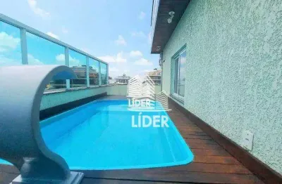 Cobertura com 3 dormitórios à venda, 168 m² por r$ 950.000,00 - braga - cabo frio/rj