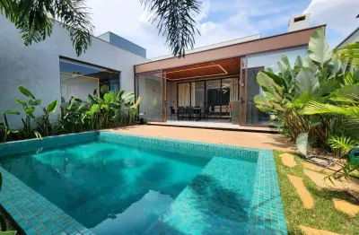 Casa à venda em americana, chácara letônia, com 3 suítes, com 280 m², condomínio phillipson park