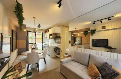 Casa à venda em americana, parque são jerônimo, com 2 quartos, com 55.36 m², villa flora azaleias