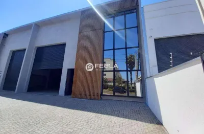 Salão para alugar em americana, loteamento industrial machadinho, com 326 m²