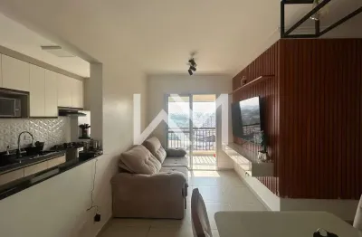 Apartamento à venda, 2 dormitórios, área gourmet, 1 suíte, 1 vaga, 59m²  em jardim bom clima, guaru