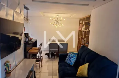 Apartamento para locação com planejados sendo  2 dormitórios, 1 suíte, 2 banheiros, 1 vaga de garag