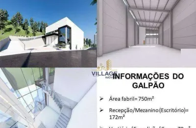 Galpão para alugar, 1000 m² por r$ 45.000,00mês - jardim belval - barueri/sp