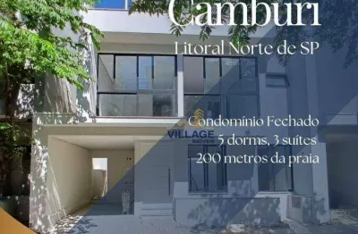 Sobrado com 5 dormitórios à venda, 176 m² por r$ 3.000.000,00 - camburi - são sebastião/sp