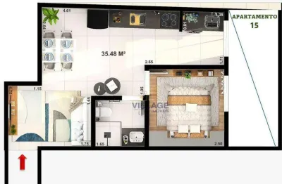 Apartamento com 1 quarto à venda na Rua Professor Araújo Coelho, 597, Jardim Líbano, São Paulo