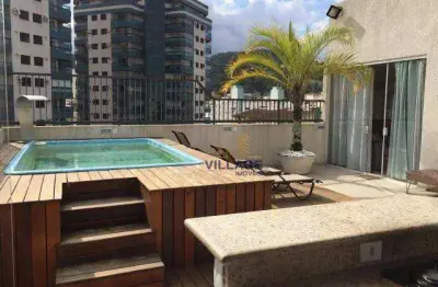 Cobertura com 2 dormitórios à venda, 250 m² por r$ 680.000,00 - jardim são miguel - guarujá/sp