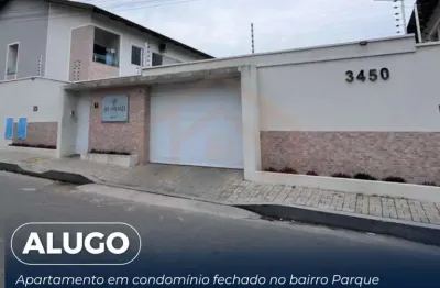 Alugo apartamento em condomínio fechado no bairro parque potira com 2 quartos