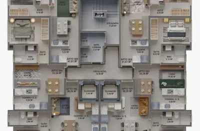 Apartamento com 1 quarto à venda no Jardim Praia Mar, Itapema 