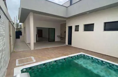 Casa com 3 dorms sendo 1 suíte master 2 suítes gêmeas com área gourmet e piscina à venda,  por r$ 960.000 - condomínio terras do vale