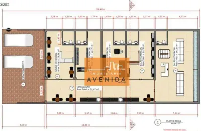 Sala para alugar, 23 m² - jardim de itapoan - paulínia/sp